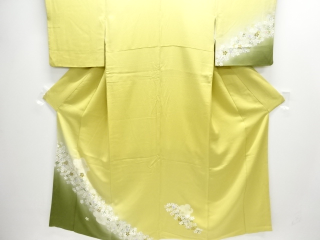 JAPANESE KIMONO / HOMONGI / EMBROIDERY / SAKURA & UME